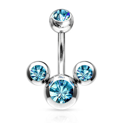 Bauchnabelpiercing 3 Zirkonia