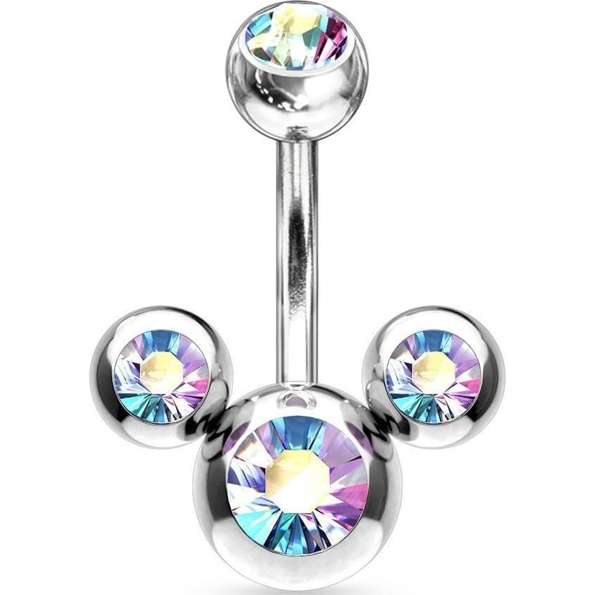 Belly Button Piercing 3 Zirconia