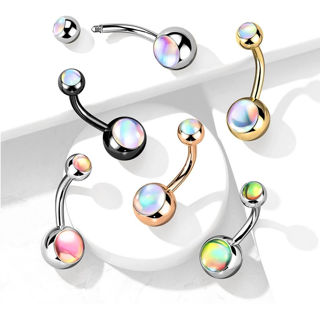 Belly Button Piercing Illuminating Ball sythetic Stone