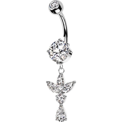 Piercing Nombril Pendentif Marquise Zircone