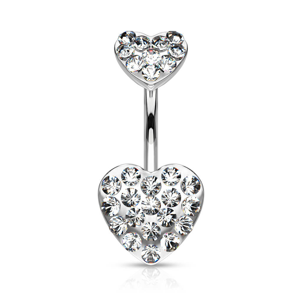 Piercing ombligo Corazón Circonita Plata