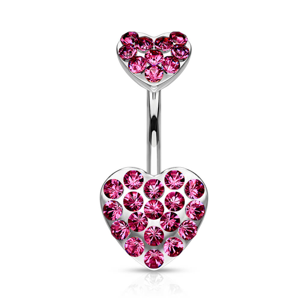 Piercing ombligo Corazón Circonita Plata