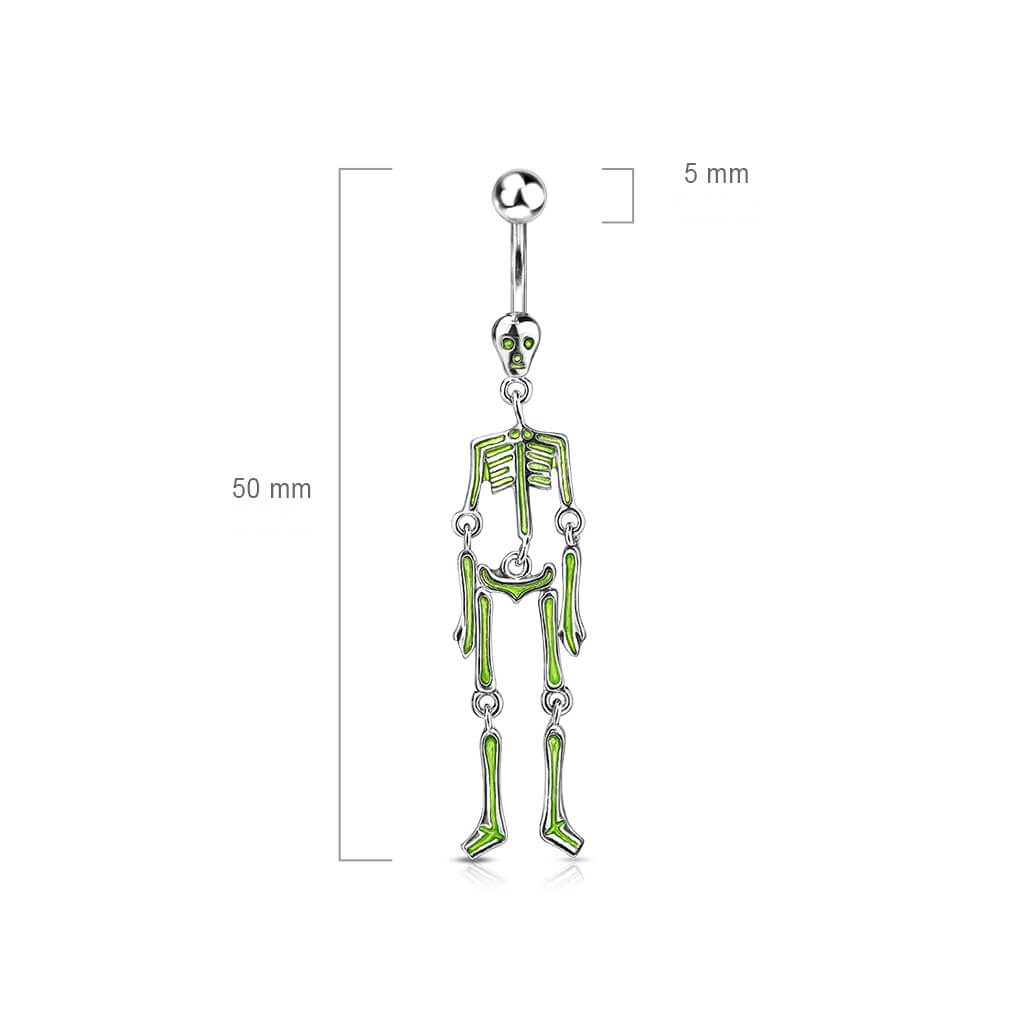 Piercing Nombril Pendentif Squelette