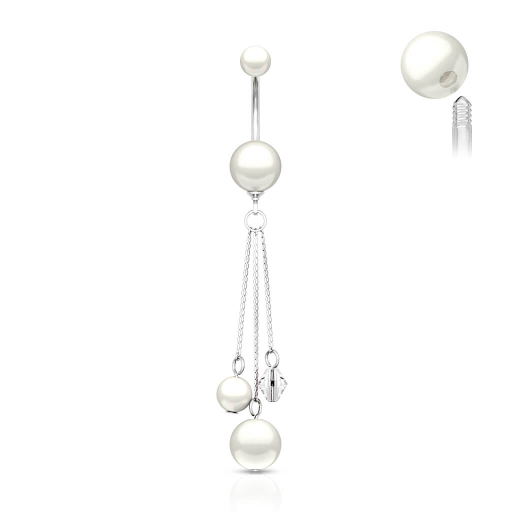 Belly Button Piercing Pearl dangle