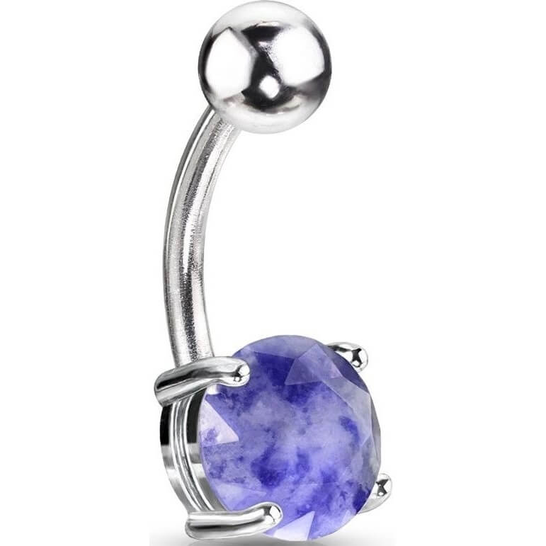 Belly Button Piercing Lapis Lazuli Semi-Precious Stone