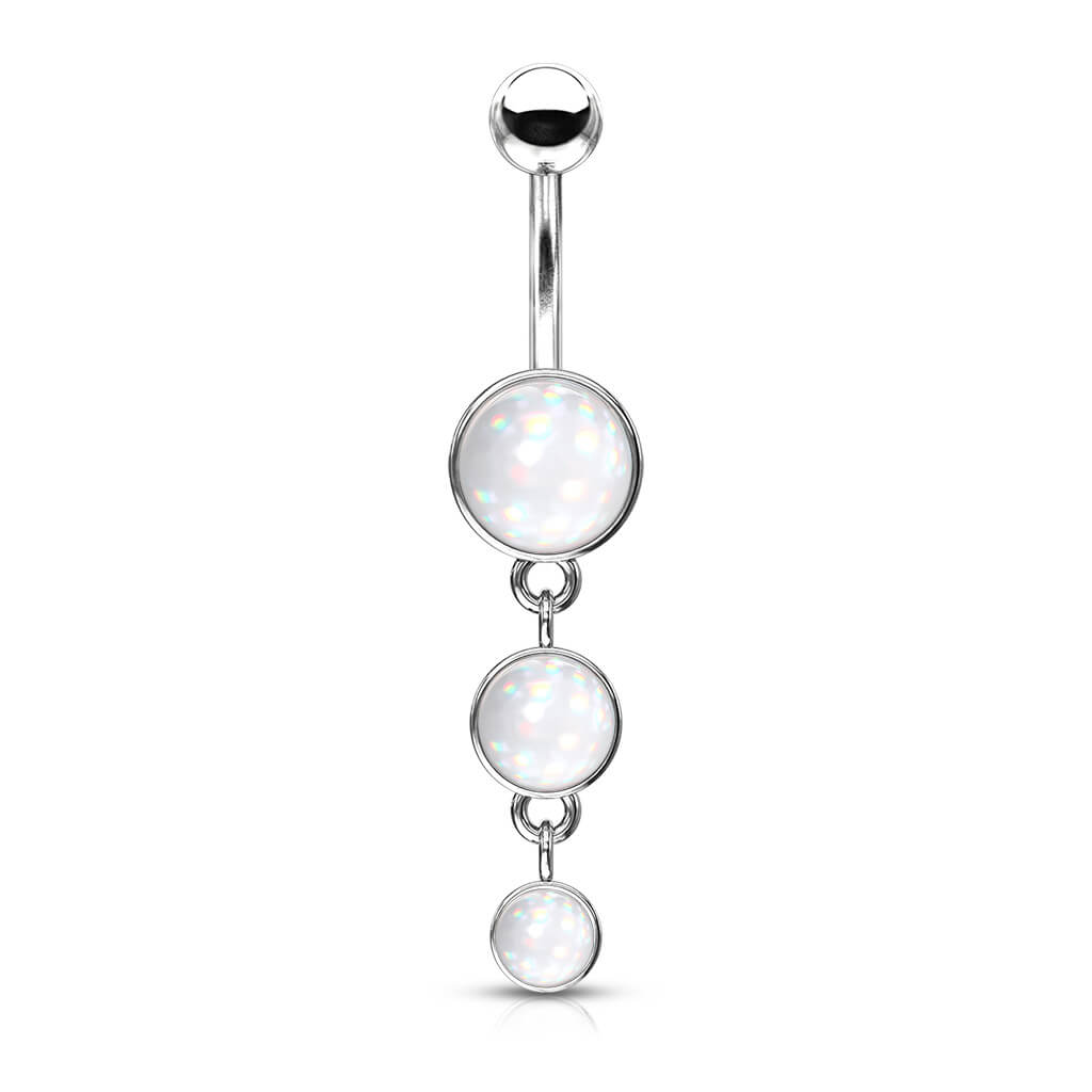 Belly Button Piercing 3 Illuminating synthetic Stone dangle