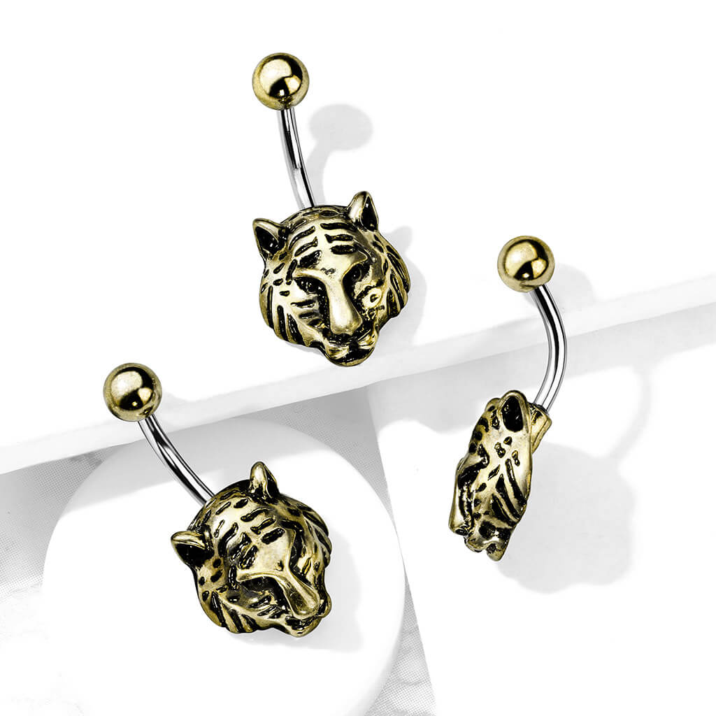 Bauchnabelpiercing Tiger Gold