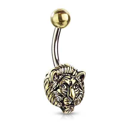 Piercing Nombril Lion Or