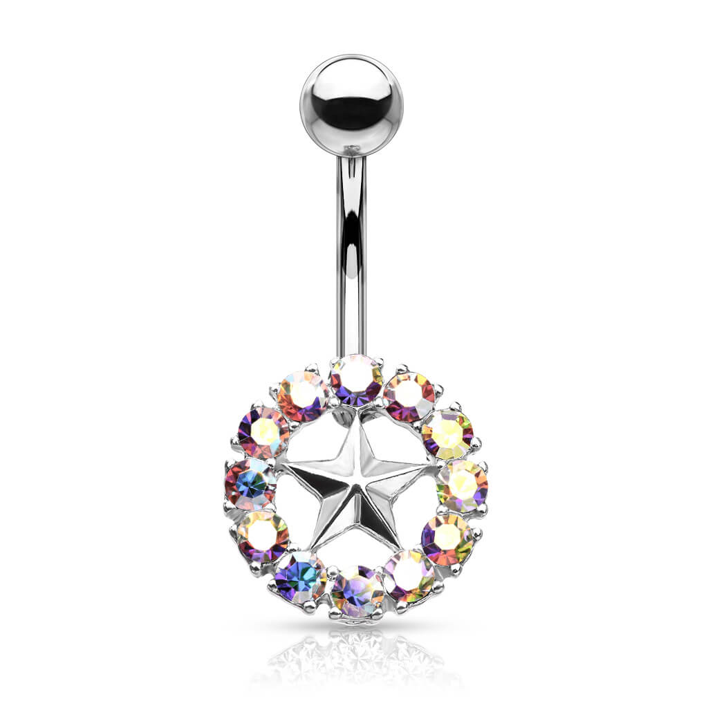 Belly Button Piercing Star Zirconia