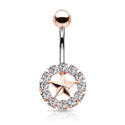 Belly Button Piercing Star Zirconia