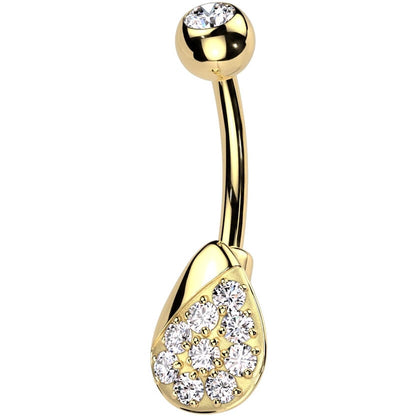 Belly Button Piercing teardrop zirconia