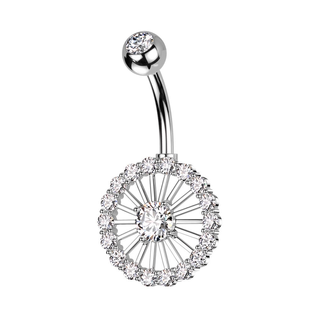 Belly Button Piercing Wheel Zirconia