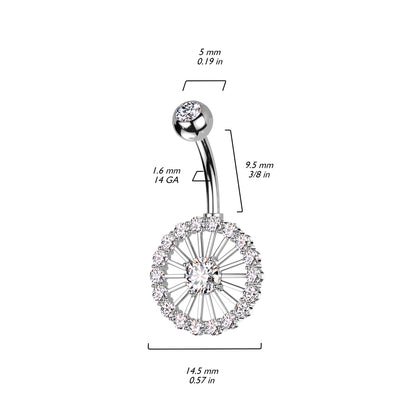 Bauchnabelpiercing Rad Zirkonia