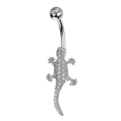 Belly Button Piercing Lizard Zirconia