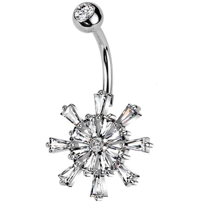 Belly Button Piercing ship wheel zirconia