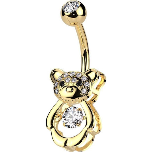 Belly Button Piercing bear zirconia