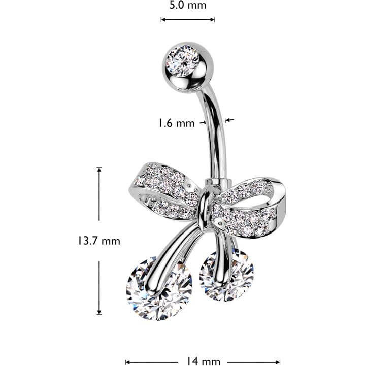 Piercing Nombril Nœud à Boucle