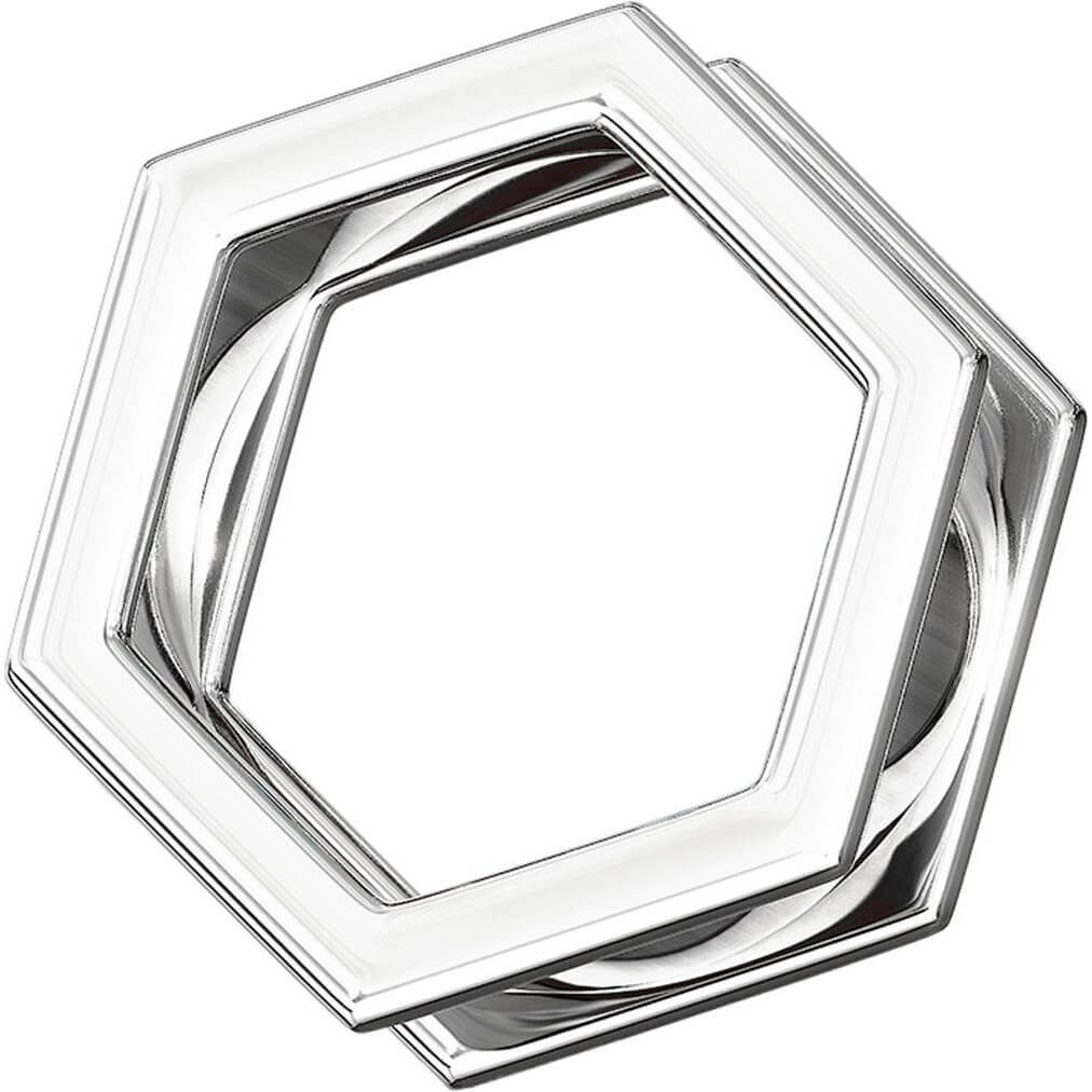 Tunnel Hexagon Silber