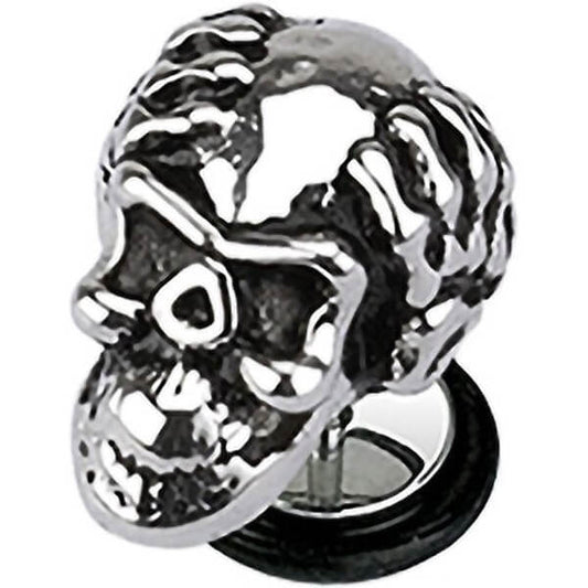 Plug falso Calavera Plata  Rosca interna