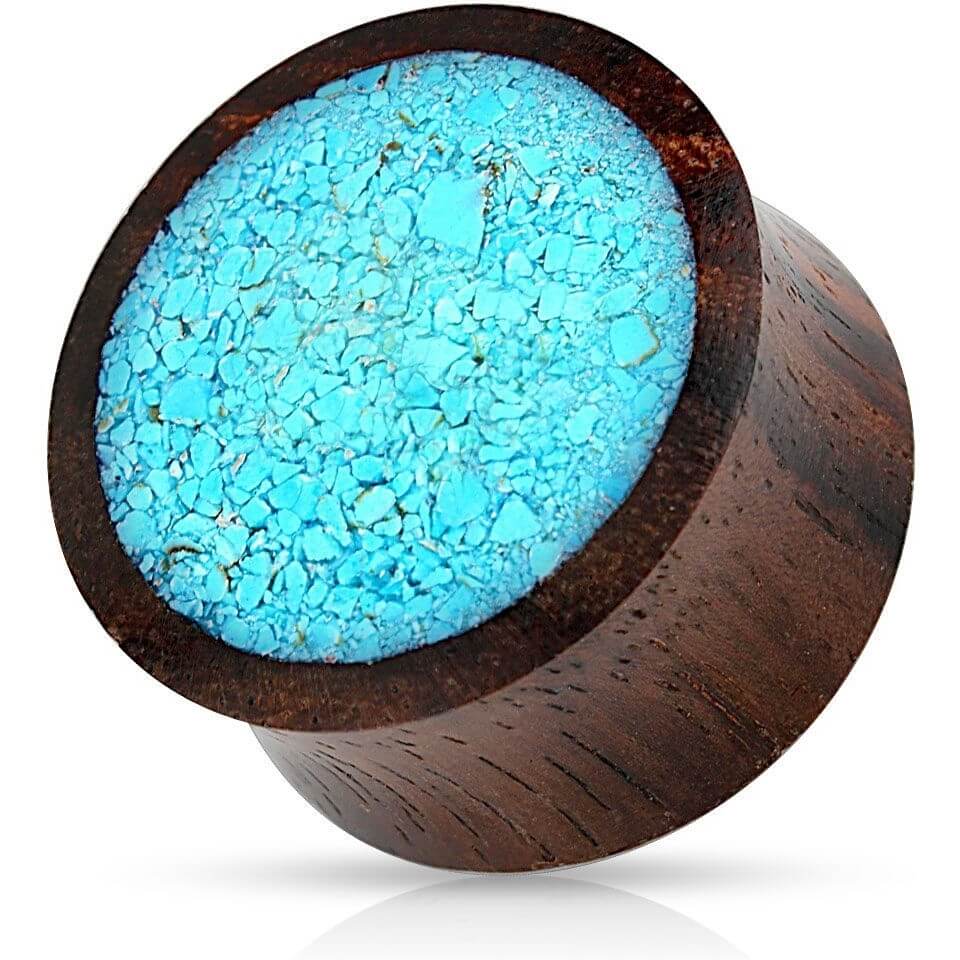 Plug Turquoise Wood