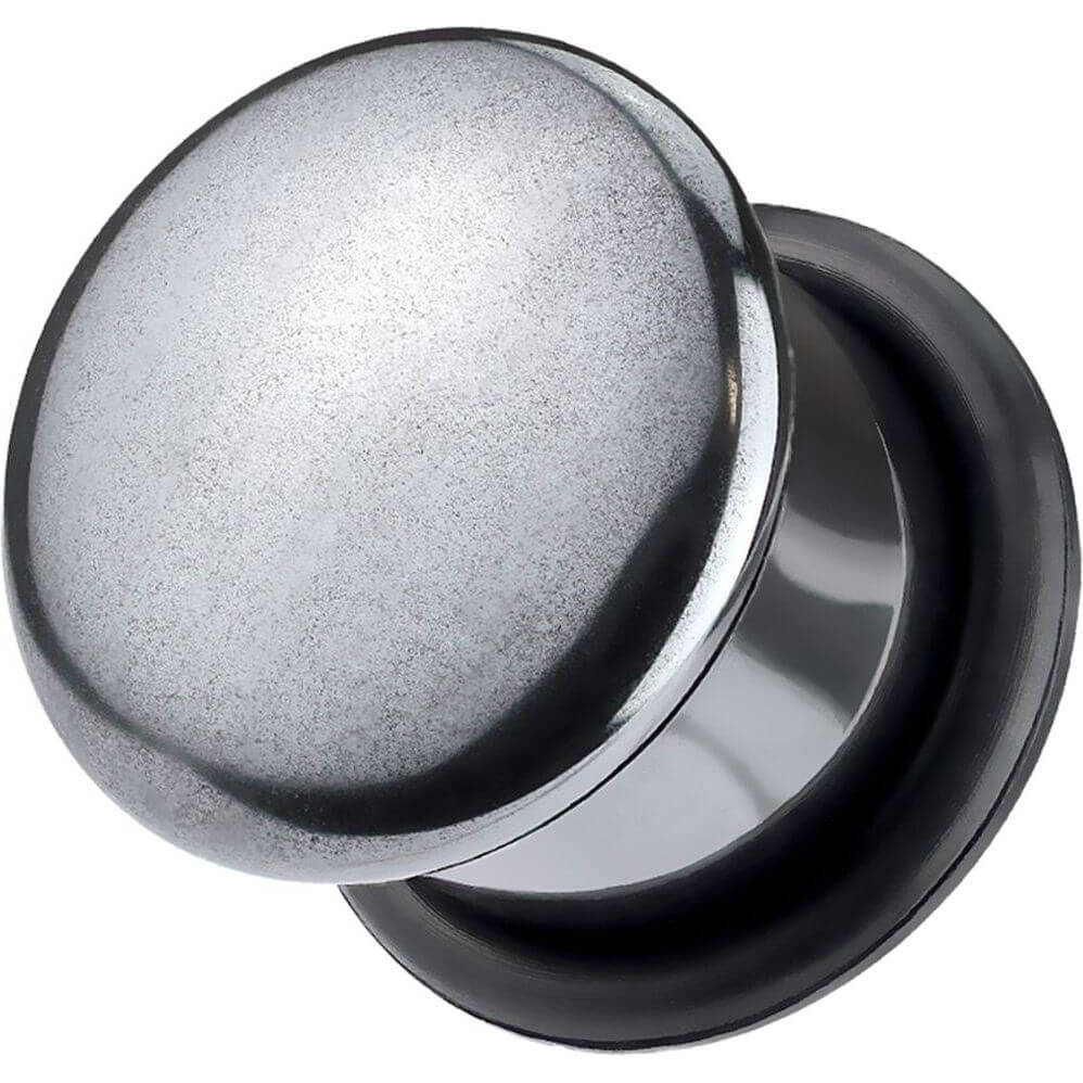 Plug Hématite Semi-Précieuse Pierre Silicone O-Ring