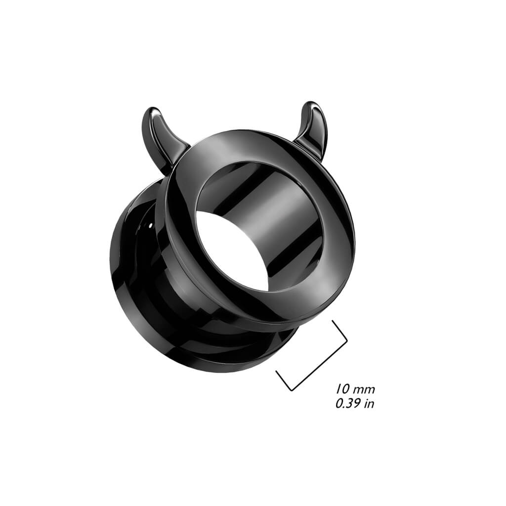 Tunnel Devil´s Horns Black Internally Threaded