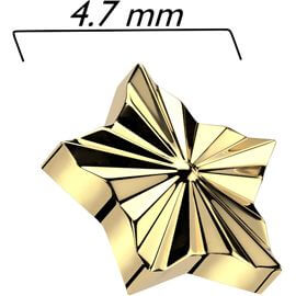 Titane Embout Top forme étoile taillée en diamant Filetage Interne