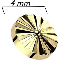 Titane Embout diamant rond taillé Filetage Interne