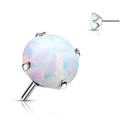 Titanium top round opal prong setting Push-In