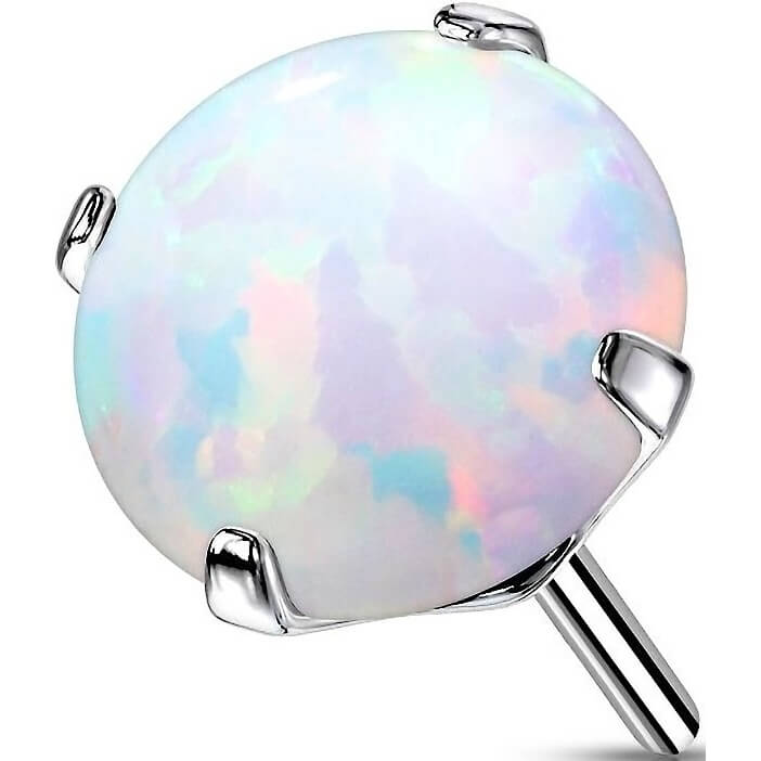 Titanium top round opal prong setting Push-In