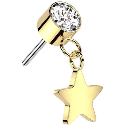 Titanium Star dangle Zirconia Push-In