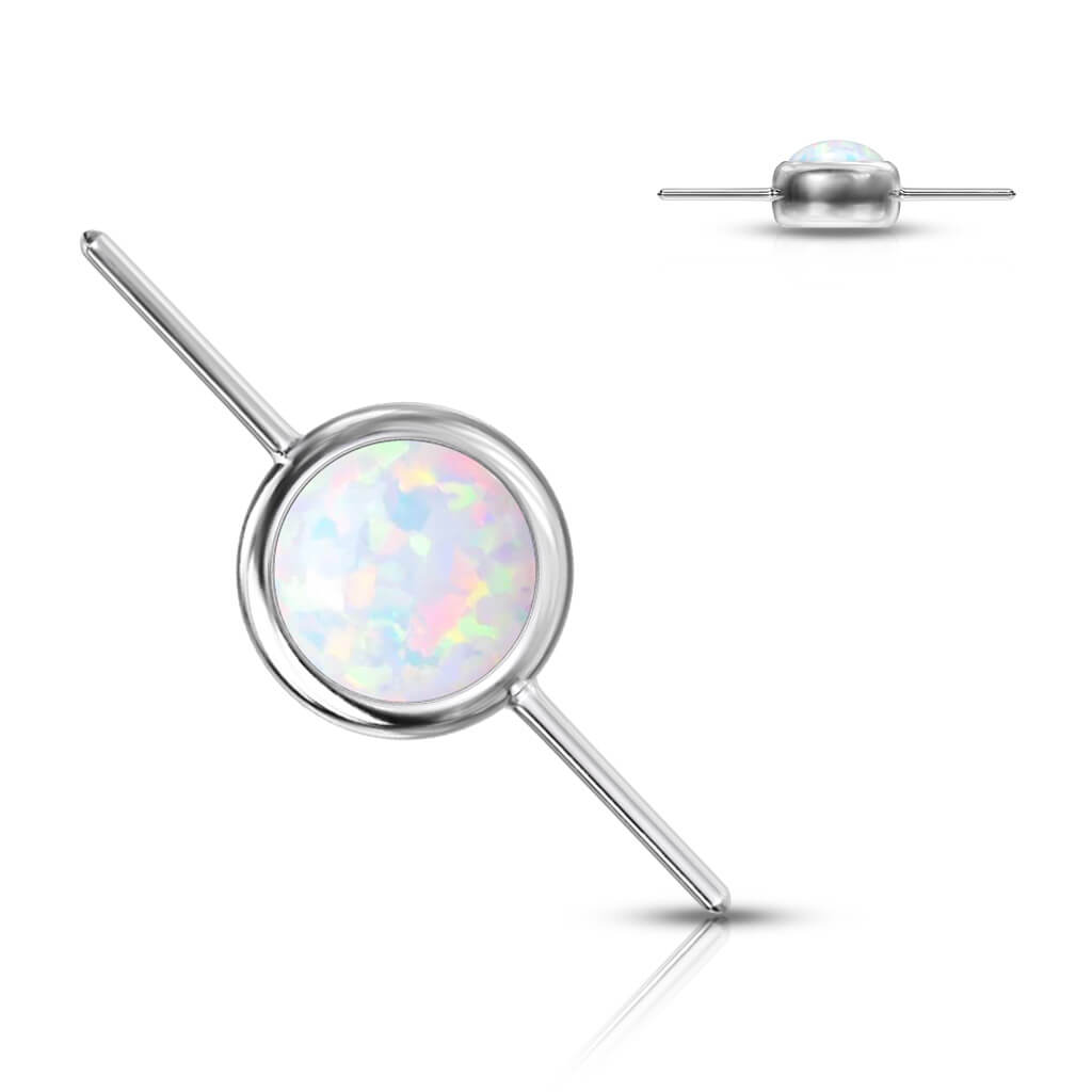 Titanio Design sfera connettore opale e argento Push-In