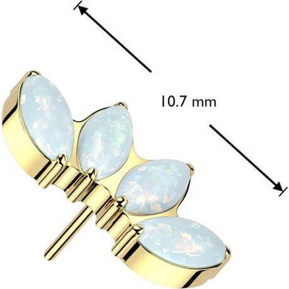 Titanium top marquise cut opal Push-In