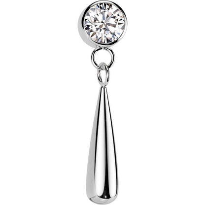 Titane Embout pendentif zircone Enfoncer