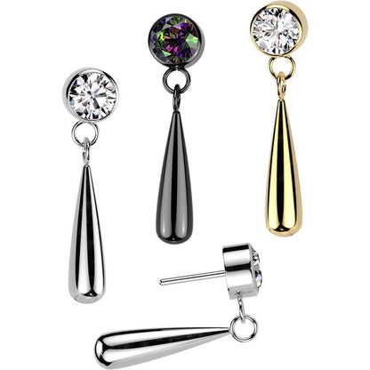 Titanium zirconia tear dangle Push-In