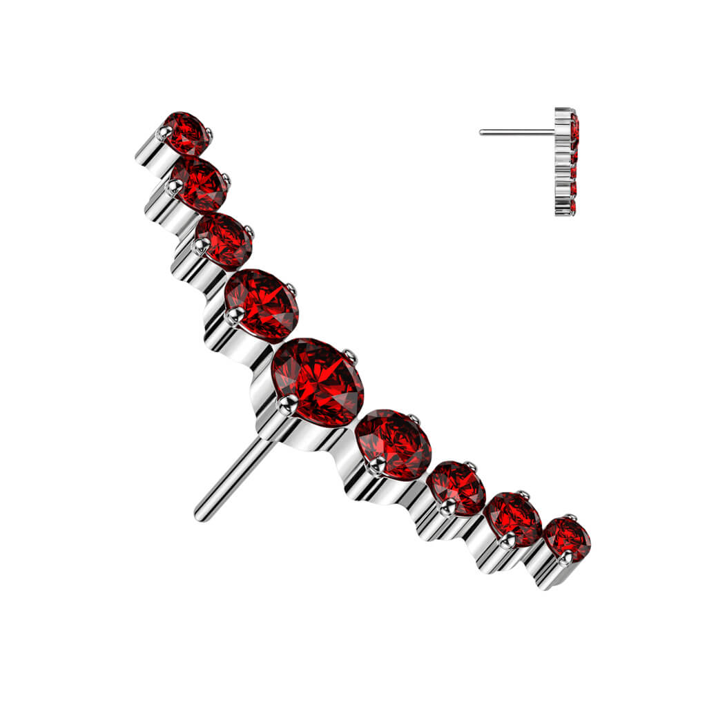 Titane Embout Embout 9 Zircones Enfoncer