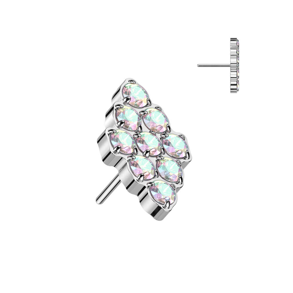 Titanium Top Diamond Shape Zirconias Push-In