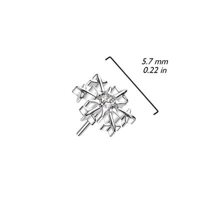 Top Snowflake Zirconia Push-In