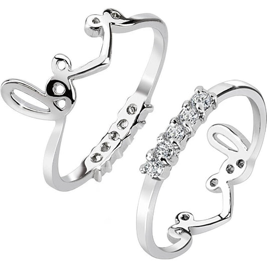 LOVE Adjustable Zirconia Silver