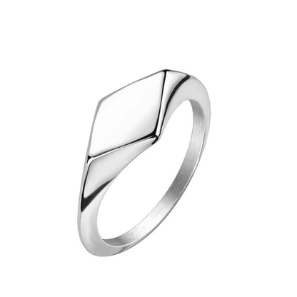 Anneau Forme de Diamant Argent