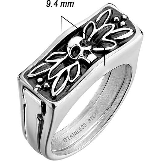 2 piece secret compartment ring