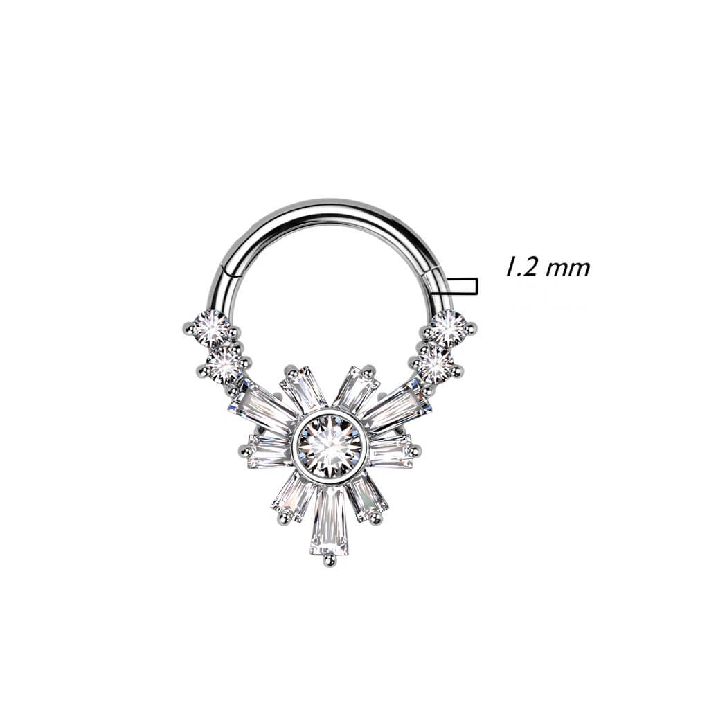 Ring Blumen Zirkonia Clicker