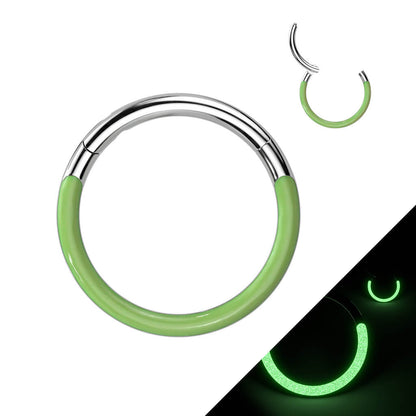 Titanium Ring Glow in the Dark Clicker