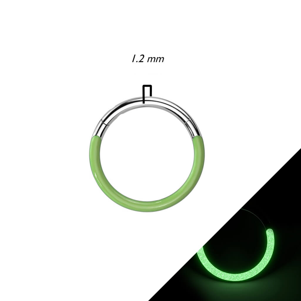 Titanium Ring Glow in the Dark Clicker