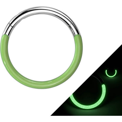 Titanium Ring Glow in the Dark Clicker