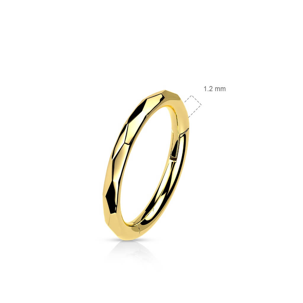 Titanio Anillo Facetas Clicker