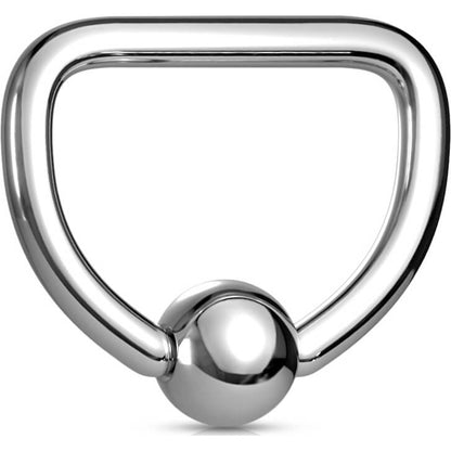 Ring D-Ring Silber Klemmkugelring