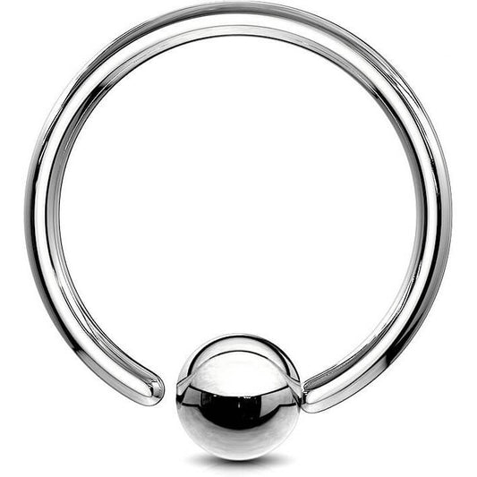 Anillo Bola Plata Flexible