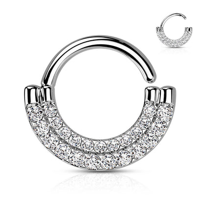 Ring Zirconia Double Line Bendable