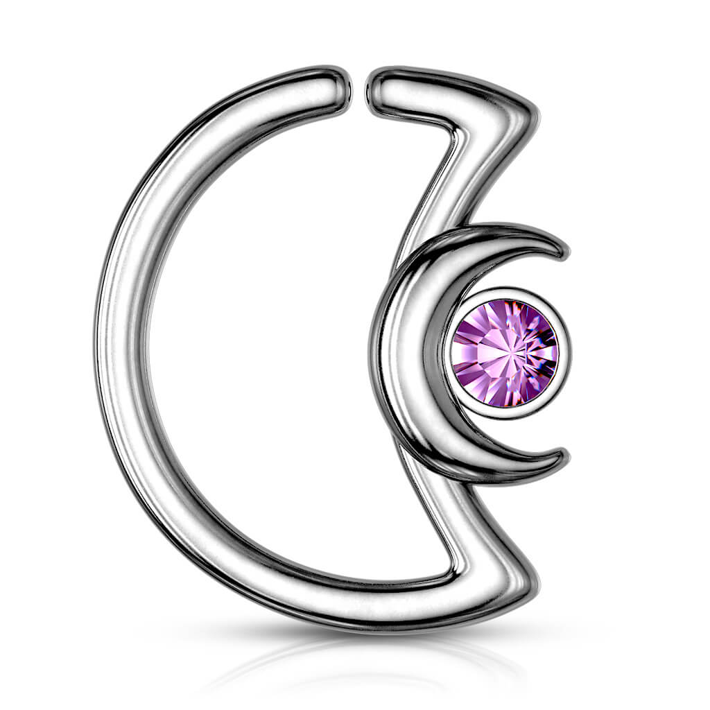 Ring Moon Zirconia Bendable